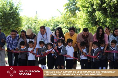 Irene Olea inaugura techado del Jardín de Niños de la colonia FOVISSSTE