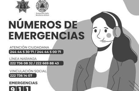 ¡Atención! Estos son los números que debes conocer ante cualquier emergencia en Atlixco