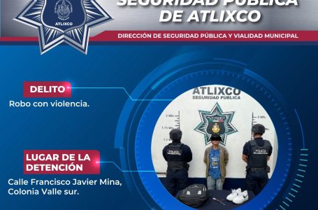 Policías de Atlixco detienen a 4 masculinos por robos