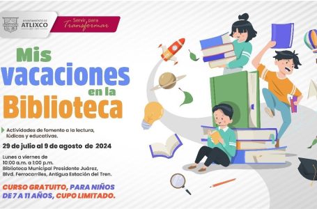 Niños atlixquenses a leer con «Mis vacaciones en la biblioteca»