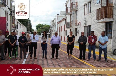 Continúa la entrega de obras en Izúcar de Matamoros: Irene Olea inaugura dos nuevos adoquinamientos