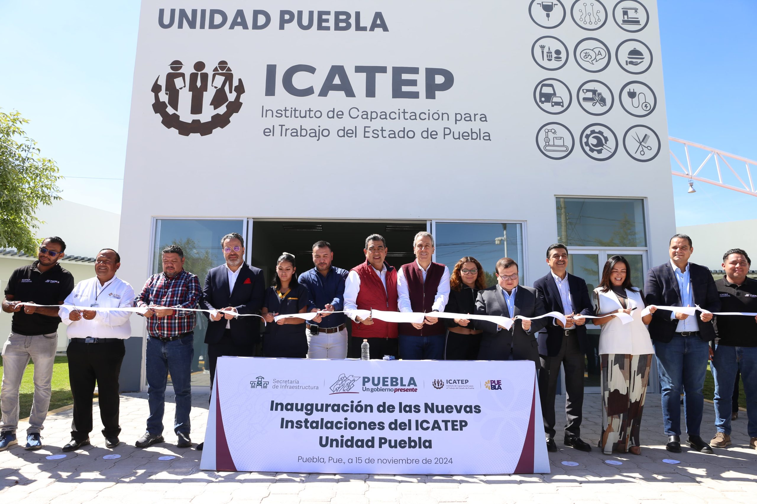 Para fomentar empleo y capacitación, Sergio Salomón inaugura Nueva Unidad del ICATEP