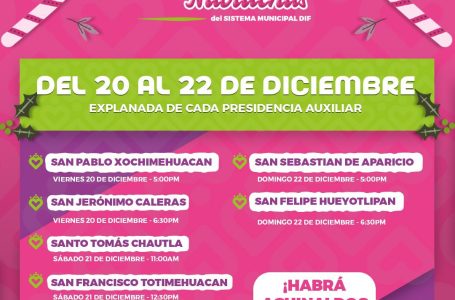 Invita SMDIF al cierre de las posadas navideñas en las Juntas Auxiliares