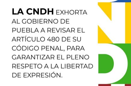 La CNDH exhorta al Gobierno de Puebla a revisar el artículo 480 de su Código Penal