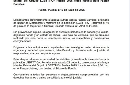 Una marcha más por inseguridad en la ciudad de Puebla