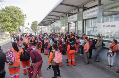 La protesta de las naranjitas en la ciudad de Puebla