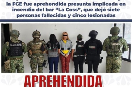 Aprehenden a mujer implicada en el caso del bar Lacoss; sería la tercera persona aprehendida