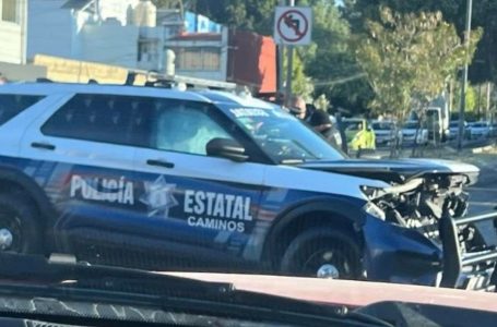 Choque de patrulla estatal en la ciudad de Puebla
