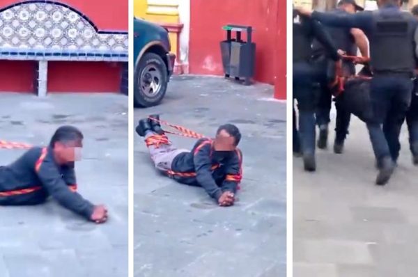 Golpean a presunto ladrón de bicicleta en San Andrés Cholula