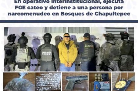 Desmantelan centro de venta y distribución de droga en Bosques de Chapultepec