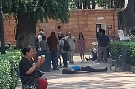 Riña en el zócalo de San Pedro Cholula