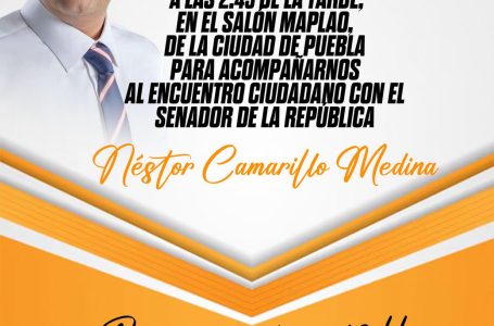 Néstor Camarillo encabezará Encuentro Ciudadano en Puebla este 15 de mayo