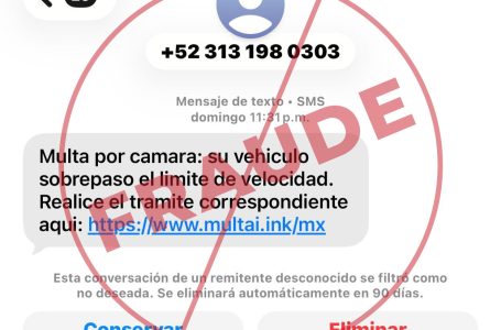 Mensajes fake sobre fotomultas: SMT