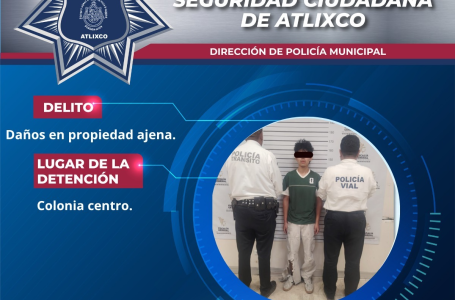 Motociclista alcoholizado es detenido tras accidente vial en el Centro de Atlixco