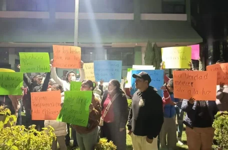 Manifestación en demanda de liberación de Javier N tras caso en Texmelucan